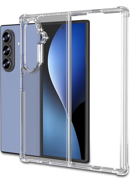 Samsung Galaxy Z Fold 7 Uyumlu Kılıf Antishock Korumalı Silikon Şeffaf