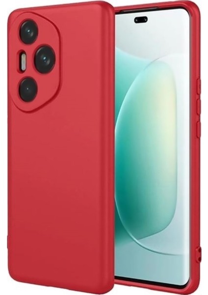 Honor 400 Pro Uyumlu Kılıf Biye Kamera Korumalı Mat Silikon Kırmızı
