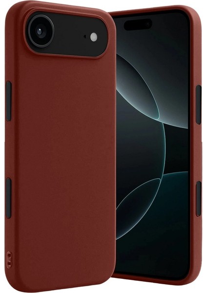 iPhone 17 Air Uyumlu Kılıf First Mat Renkli Lüx Silikon Bordo