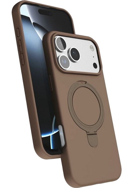 iPhone 17 Pro Uyumlu Kılıf Rgl Mpl M-Safe Şarj Özellikli Standlı Çöl Titanyum fiyatları