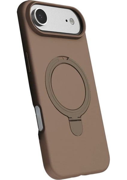 iPhone 17 Air Uyumlu Kılıf Rgl Mpl M-Safe Şarj Özellikli Standlı Çöl Titanyum