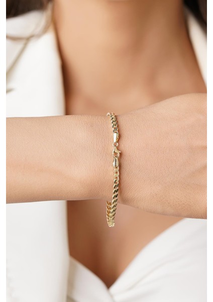 14 Ayar Altın Gurmet Zincir Bileklik 3.15 mm fırsatları