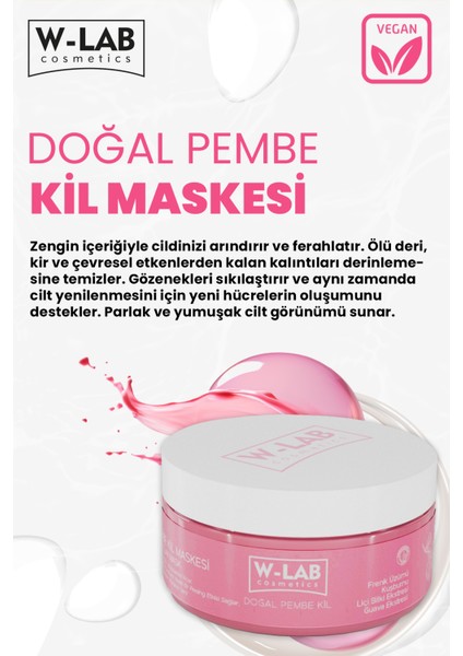 Pembe Kil Yüz Maskesi 250 ml – Arındırıcı ve Antioksidan Etkiyle Cildi Temizler ve Canlandırır