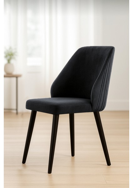 Mutfak Sandalyesi Metal Ayak Babay Face Kumaş 6 Adet Antrasit fiyatları