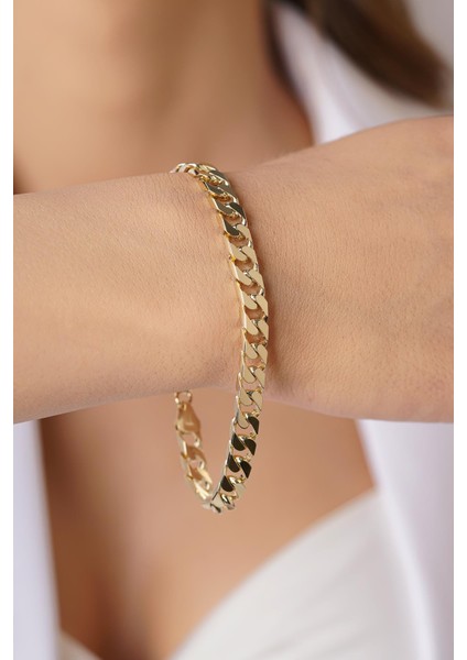 14 Ayar Altın Gurmet Zincir Bileklik 6.80 mm