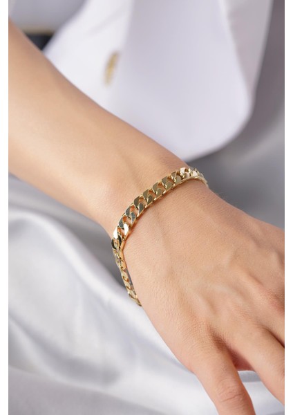 14 Ayar Altın Gurmet Zincir Bileklik 6.80 mm fiyatları