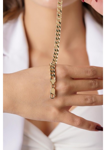 14 Ayar Altın Gurmet Zincir Bileklik 6.80 mm fırsatları