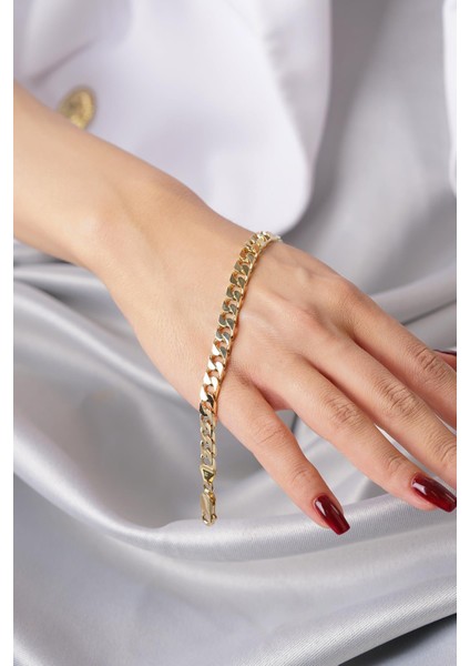 14 Ayar Altın Gurmet Zincir Bileklik 6.80 mm indirimleri