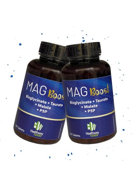 Magboost Magnezyum Bisglisinat Taurat Malat 2'li Fırsat Paketi