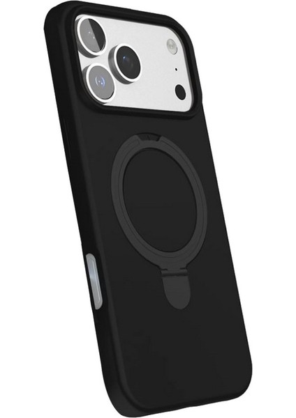 iPhone 17 Pro Max Uyumlu Kılıf Rgl Mpl M-Safe Şarj Özellikli Standlı Siyah