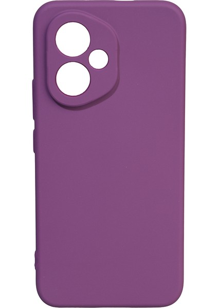 Honor 400 Uyumlu Kılıf Biye Kamera Korumalı Mat Silikon Mor