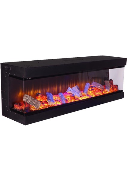 Korvista - 160 cm 3 Taraflı Elektrikli Şömine