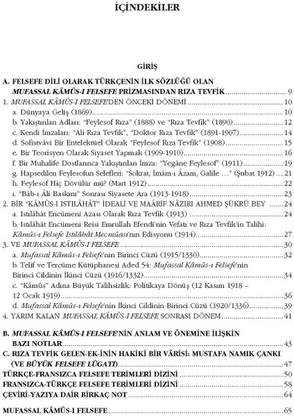 Felsefe Dili Olarak Türkçenin Ilk Sözlüğü Mufassal Kâmûs-I Felsefe - Rıza Tevfik - Ötüken Neşriyat indirimleri