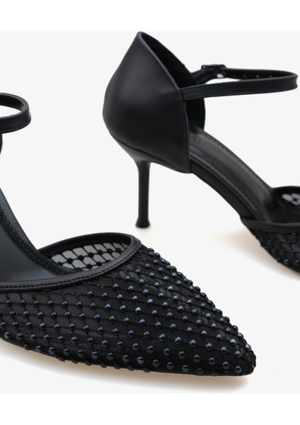 Kadın Sivri Burun File Taşlı Topuklu Günlük Stiletto Lagus modelleri