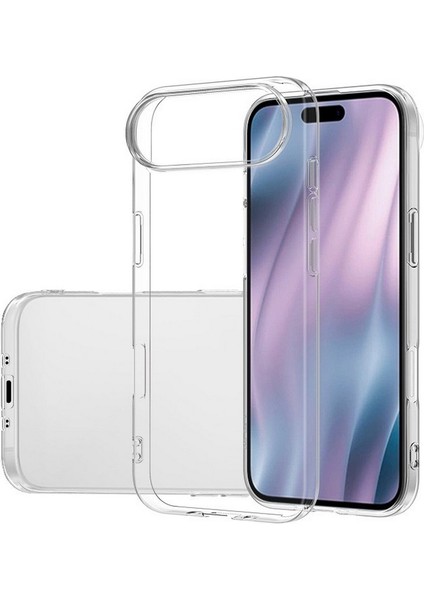 iPhone 17 Air Uyumlu Kılıf Süper Silikon Şeffaf Renksiz