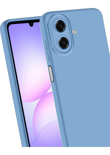 Samsung Galaxy A07 Uyumlu Kılıf First Mat Silikon Renkli Lüx Kamera Korumalı Mavi modelleri