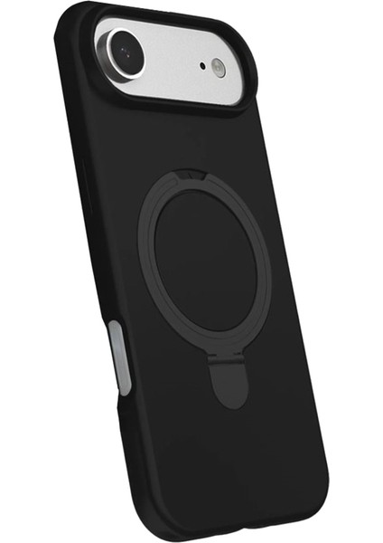 iPhone 17 Air Uyumlu Kılıf Rgl Mpl M-Safe Şarj Özellikli Standlı Siyah