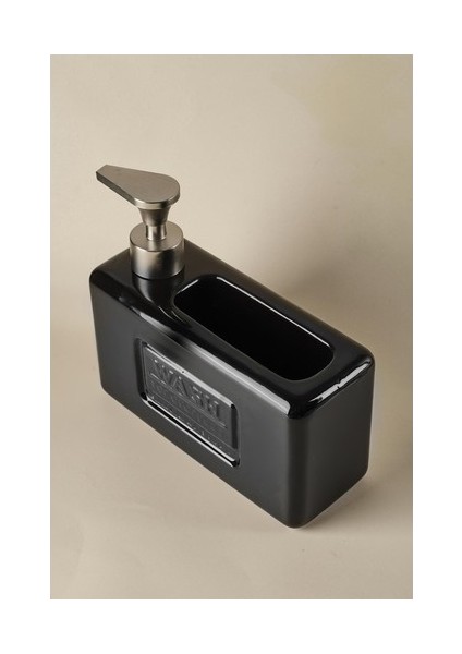 Ashley Black Porselen Sıvı Sabunluk 750 ml Dayanıklı Şık Siyah Modern Tasarım Kolay Temizlenir fiyatları