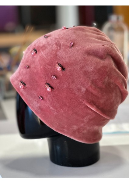 Kadın Tasarım Taş Detaylı Şapka fiyatları