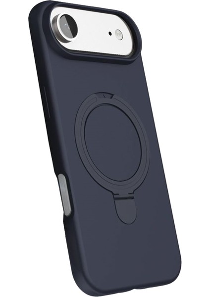 iPhone 17 Air Uyumlu Kılıf Rgl Mpl M-Safe Şarj Özellikli Standlı Lacivert