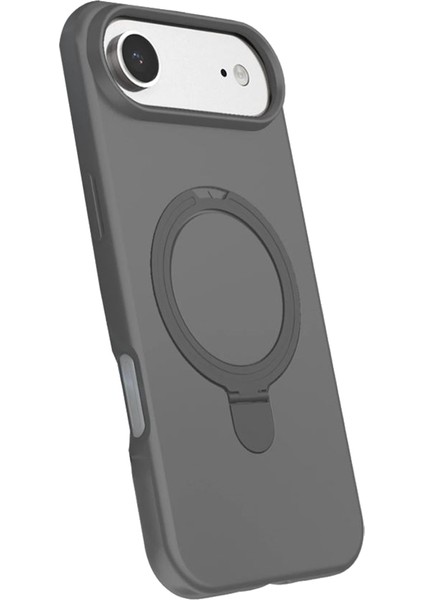 iPhone 17 Air Uyumlu Kılıf Rgl Mpl M-Safe Şarj Özellikli Standlı Gri