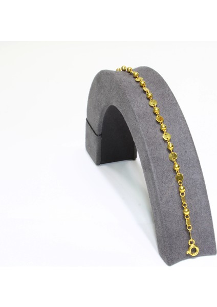 14 Ayar Altın Pullu Bileklik Künye modelleri