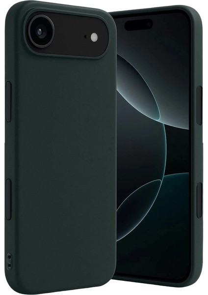 iPhone 17 Air Uyumlu Kılıf First Mat Renkli Lüx Silikon Koyu Yeşil