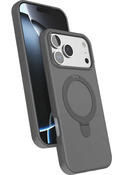 iPhone 17 Pro Uyumlu Kılıf Rgl Mpl M-Safe Şarj Özellikli Standlı Gri fiyatları