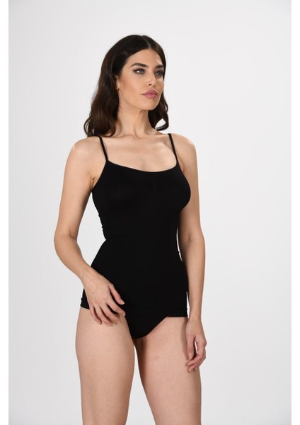 Kadın Beyaz Dikişsiz Korse Atlet – İnce Askılı, Nefes Alabilen ve Anti Bakteriyel, Günlük Konforlu Kullanım