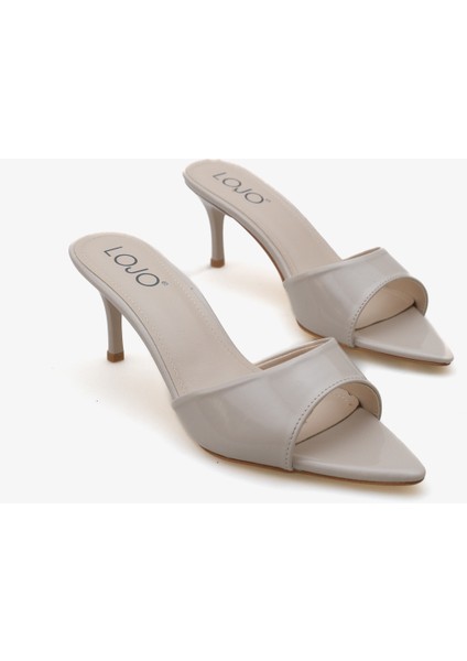 Kadın Sivri Burun Topuklu Günlük Terlik Parlas