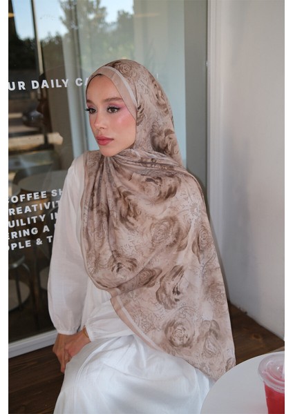 Rossa Desen Soft Şal - Kum