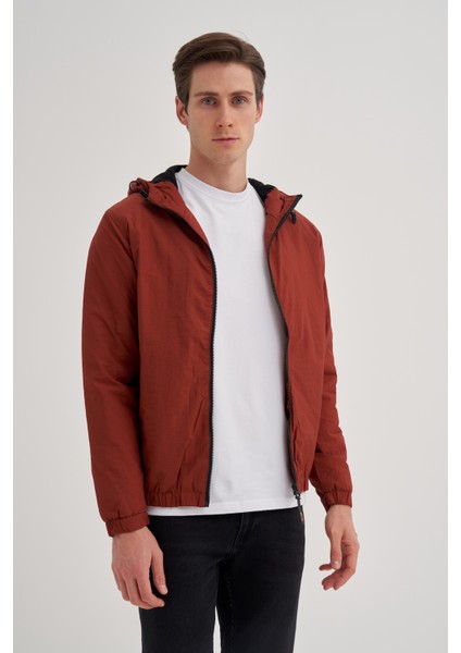 Basic Crinkle Kumaş Baharlık Kapşonlu Regular Fit MONT-10200