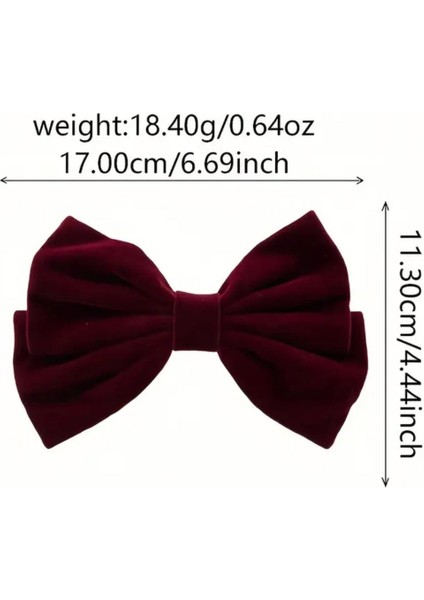 Şık Kadife Kurdele Saç Tokası Kırmızı modelleri