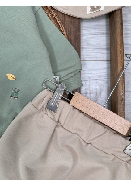 Kampçı Ayıcık Baskılı Safari Şapkalı 3lü Erkek Bebek Takım CG425383 fırsatları