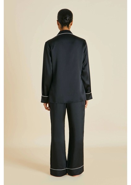 Milena Premium Italyan Malı Uzun Kollu Ipek Saten Kadın Pijama Takımı fiyatları