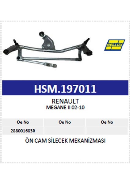 Ön Cam Silecek Mekanizması Renault Megane Iı 02-10 fiyatları