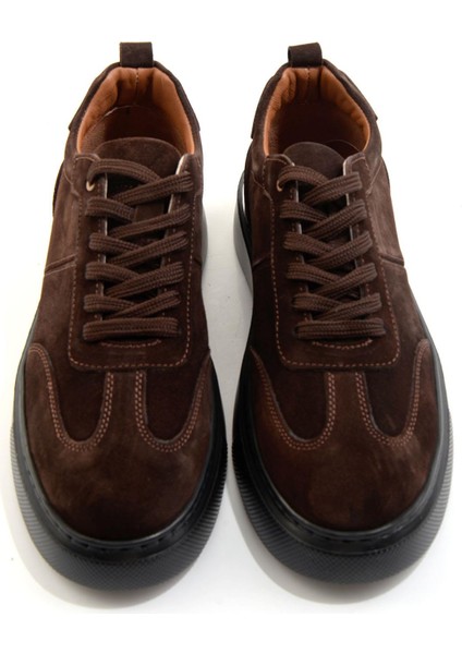 Kahve Hakiki Deri Erkek Sneaker E01082000402 fırsatları