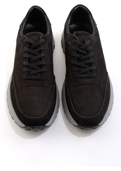 Siyah Hakiki Deri Erkek Casual Ayakkabı E01535101001 fırsatları