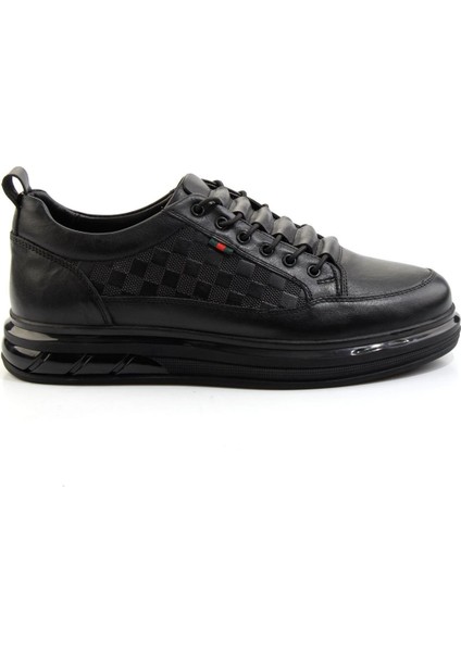 Siyah Hakiki Deri Erkek Casual Ayakkabı E01398400403