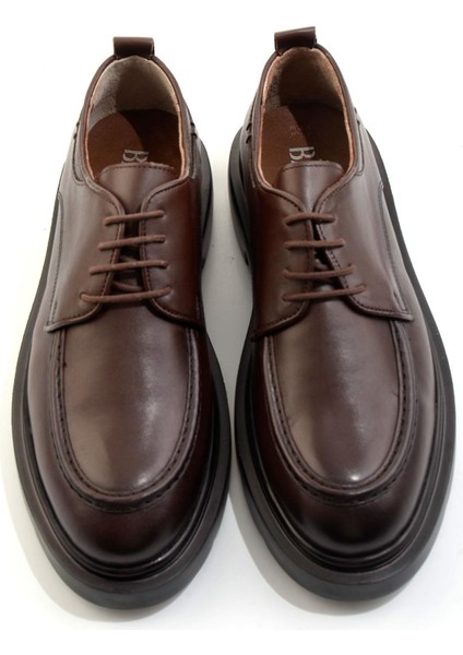 Kahve Hakiki Deri Erkek Klasik Ayakkabı E01595030641 fırsatları