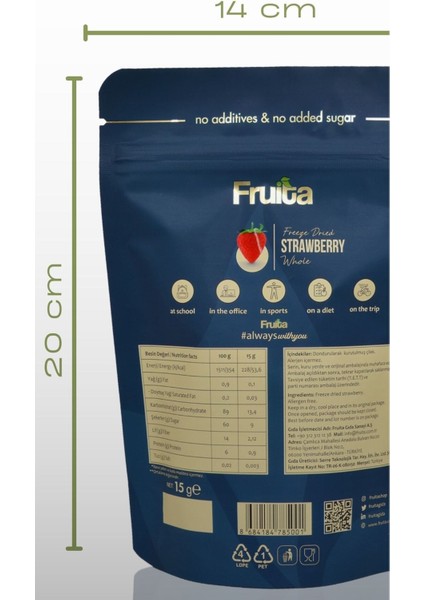 Böğürtlen, Çilek Dondurularak Kurutulmuş Meyve Sağlıklı Atıştırmalık -2'li Paket Freeze Dried fırsatları