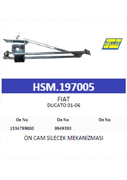 HELUX Ön Cam Silecek Mekanizması Peugeot Boxer-Jumper 01 fiyatları