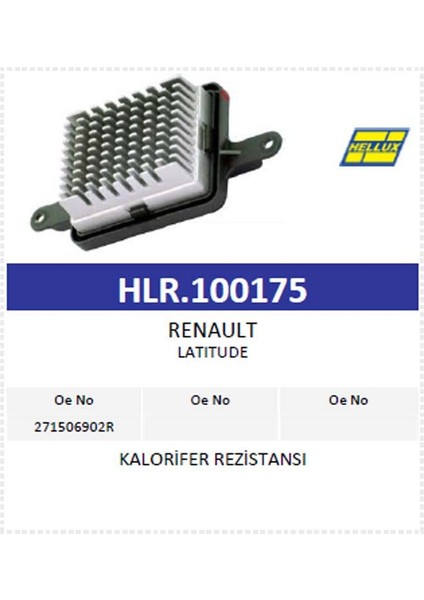 HELUX Kalorifer Rezistansı Latıtude modelleri