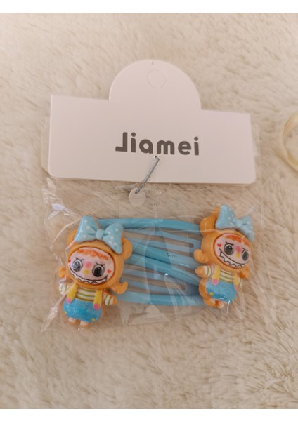 Labubu Model Seramik Kostümlü Mine Kaplamalı Üçgen Çiftli Çıt Çıt Toka fiyatları