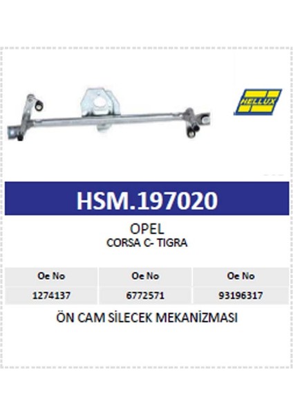 Ön Cam Silecek Mekanizması Opel Corsa C- Tıgra (12 fiyatları