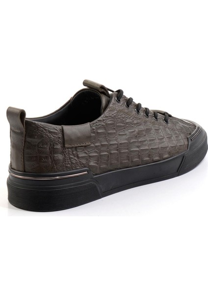 Haki Hakiki Deri Erkek Sneaker E01604238503 modelleri