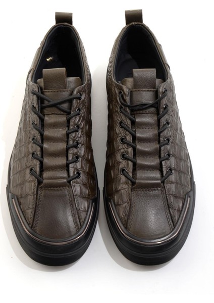 Haki Hakiki Deri Erkek Sneaker E01604238503 fırsatları