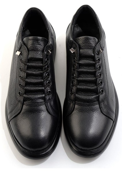 Siyah Hakiki Deri Erkek Casual Ayakkabı E01795053740 fırsatları