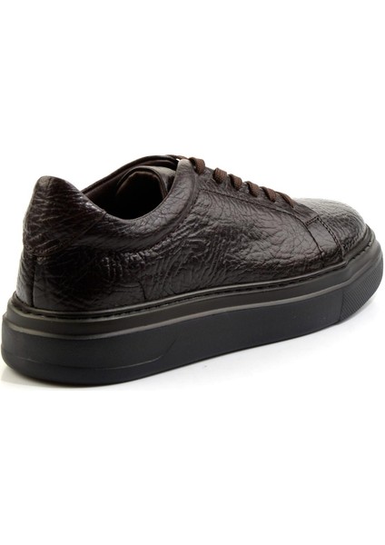 Kahve Hakiki Deri Erkek Sneaker E01905716203 modelleri