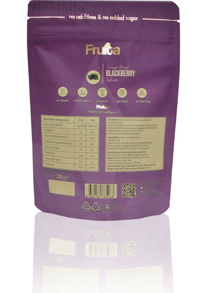 Böğürtlen X2 Dondurularak Kurutulmuş Meyve Sağlıklı Atıştırmalık - 20GR Freeze Dried fırsatları